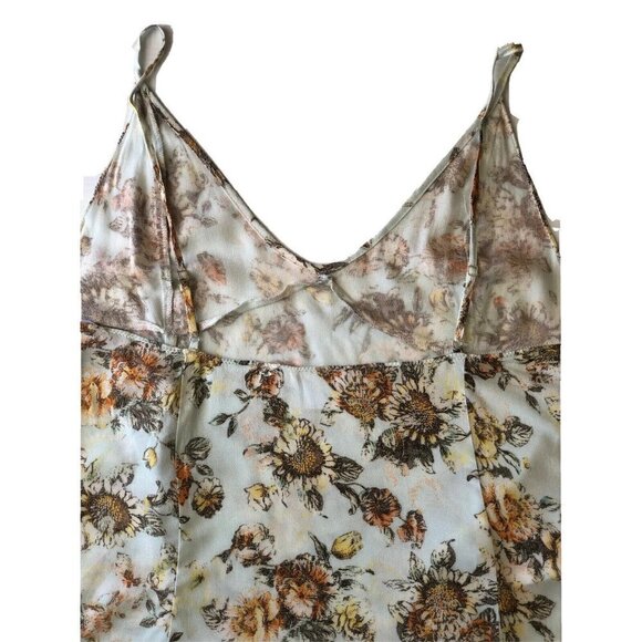 Somedays Lovin Womens Bungalow Floral Print Woven Bodysuit Teddy Size S M - Picture 11 of 12